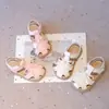 Verano Nuevas Sandalias de Suela Blanda para Niños Sandalias Casuales Transpirables de Princesa para Niñas Sandalias de Moda Versátiles de Punta Cerrada para Niños