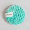 Em Estoque Transfronteiriço Abacaxi Grade Preguiçoso Limpeza Facial Esfoliante Esponja Redonda Removedora de Maquiagem Almofada Lavável Limpeza Dupla Face Atacado