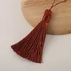 Borla Corta y Gruesa de 8 cm Vertical Cerrada, Nudo Chino de Poliéster Tejido a Mano Borla Pequeña, Colgante de Borla Hecho a Mano DIY