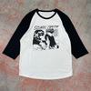 SONIC YOUTH Camiseta holgada estilo urbano americano de talla grande con hombros descubiertos y diseño de banda de rock punk de Sonic Youth