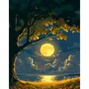 Pintura al Óleo Digital de Flor de Cerezo DIY Pintado a Mano Pintura Decorativa Escénica para Sala de Estar Popular Pintura de Compra Grupal ozon