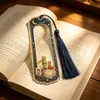 Marcador de Libros Acrílico 2D Temático del Principito Transfronterizo con Borla y Diseño de Ilustración de Cielo Estrellado, Regalo Marcador de Lectura para Estudiante