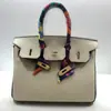 Bolso Platino Bloque de Color 2026 Nuevo Modelo Bolso de Piel Genuina para Mujer Bolso de Hombro Único Cruzado para Bolso de Mano Estilo Nuevo Tendencia Casual para Viajes