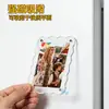 Marco de Fotos Acrílico Transparente Doble Cara Imán Magnético para Nevera Marco de Exhibición de Fotos Polaroid con Forma de Abanico Ondulado