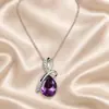 Accesorios de moda explosivos japoneses y coreanos colgante de cristal lágrimas de ángel joyería collar cadena venta al por mayor