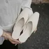 Sapatos Femininos Tricotados Super Confortáveis 2026 Novo Estilo Tendência Elegante Artesanais Estilo Retrô Bico Quadrado Salto Anabela Bico Fechado Mules Femininos