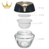 Fábrica em estoque vários conjuntos de cosméticos artesanais frasco 30-120ml loção essência creme com recipiente interno tampa preta dourada