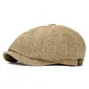 Sombrero de Fiesta Navaja Baño de Sangre Boina Gangster Sombrero Octagonal con Visera para el Sol de Primavera y Verano para Hombres Sombrero de Pintor Boina de Periodista Británica para Mujer