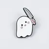 Serie de Halloween Dibujo Animado Fantasma Mágico Insignia Broche Creativo de Aleación Regalo Festivo Ropa Sombrero Bolsa de Lona