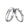Anillo Biyi Doble Pareja Voladora de Plata S925 para Hombres y Mujeres un Par de Anillos de Pareja de Alas de Ángel Simples Japoneses y Coreanos Anillo para Dedo de Comida