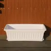 Maceta de plástico, jardinera rectangular para verduras, maceta larga de resina extra grande para cultivo de verduras, hecha a medida