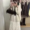 Nuevo Estilo Coreano Otoño e Invierno Estilo Suave Punto de Piña Suéter Suave, Cárdigan Chaqueta de Punto Versátil Holgado Perezoso para Mujer