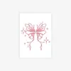 Pegatinas de Tatuaje de Mariposa con Línea Rosa, Estilo Nicho para Niñas, Pegatinas Realistas Impermeables y de Larga Duración para Espalda y Cuello