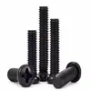 Ventas Directas de Fábrica en Stock Cruz Negra Cabeza Redonda Venta al por Mayor M1-M6 Tornillos de Cabeza Plana Accesorios de Ferretería Acero Inoxidable Reparación