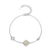 Pulseira Avançada de Pedra Natural Transfronteiriça s925 Prata Esterlina Pulseira Feminina Retro Corte de Corte Dourado Artesanato Cor-livre Acessórios para Mulheres