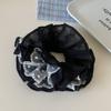 Anillo para el cabello con encaje ondulado y puntos plisados para el intestino grueso, multicapa, sentido avanzado, elegante, elegante, elegante, cuerda para el cabello de alta elasticidad, accesorios para el cabello para niñas