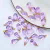 Interesante vaso de fruta granada transparente rojo verde morado uva colgante DIY accesorios para joyería hechos a mano materiales