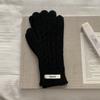 Guantes de punto para mujer, invierno 2024, nuevos, de color sólido, con dedos abiertos, pantalla táctil, cálidos, para ciclismo al aire libre, guantes de lana para estudiantes