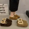 Zapatos Birkenstock Bean Bean de Suela Gruesa para Mujer 2026 Tendencia Nuevo Estilo Invierno Exterior Zapatos de Algodón con Plus Terciopelo Zapatos Peludos Cálidos