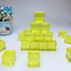 Cubos de Hielo Simulados Luminosos Acrílicos DIY Cubos de Hielo Luminosos Cuadrados Transparentes Material de Caja Misteriosa Accesorios para Disparos Color Gelatina