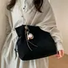 Estilo Coreano Mate para Viajes Casual Gran Capacidad Relajado Retro Gamuza Cadena para Mujer Bolso Tote Hombro Axila