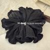 Doce Ruffled Dobrado Intestino Grosso Anel de Cabelo Corda de Cabelo Feminino Advanced Sense Hair Flower Elegante Porco Intestino Grosso Corda de Cabelo All-match Acessórios para o Cabelo