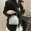 2025 Nova Moda Bolsa de Ombro Único Transversal Ins Tendência Retrô Feminina Bolsa Textura Simples Corrente Bolsa de Festa