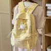 Mochila Escolar Série Estrelada Tingida com Névoa Sonhadora Estilo Coreano Transparente e Translúcida para Meninas do Ensino Fundamental II e Médio para Aula e Passeios Mochila Pequena
