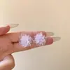 Brincos de flor coloridos com gelo Ins design simples doce nicho temperamento personalidade moda brincos versáteis mulheres
