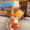 Chaveiro Pingente Autêntico de Boneca Coelho Miffy para Mulheres Exclusivo Moda DIY com Contas Pingente de Chaveiro para Casal Pingente de Mochila Escolar