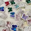 Liga Metálica Inlaid com Zircônia Colorida Borboleta Espaçadores de Oito Furos para DIY de Miçangas Acessório para Corrente de Celular Multifu ração Materiais
