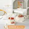 Caja de Empaque para Pastel Cuadrada Transparente Cumpleaños Elevada Base Gruesa Individual Doble Tres Capas 4 Cuatro 6 Seis 8 Ocho 10 Diez Envío Gratis