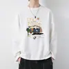Nuevo Estilo de Otoño Holgado Cuello Redondo Versátil Camiseta de Manga Larga para Hombre Top Pulóver con Estampado de Moda para Hombre LOGOTIPO Personalizable