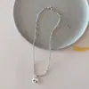 Colar com pingente de sorvete de miçangas coloridas feminino Rede vermelha doce fofo temperamento all-match Corrente de clavícula que não desbota acessórios