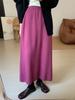Falda de punto rizada de alta calidad de estilo coreano para mujer, otoño e invierno, nueva falda larga de cintura alta adelgazante, elegante y versátil engrosada