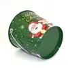 Cubo de Palomitas de Maíz Juguete Cubo de Lata Estilo Navideño Lata Cubo de Hielo para Cerveza Dulces Galletas Cubo Metálico