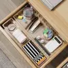 Caja de Almacenamiento Retráctil Cajón Divisor Tipo Cajón Organizador Empotrable Compartimento para Vajilla de Cocina Papelería de Escritorio Cosméticos Caja