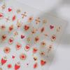 Pegatinas Transfronterizas DIY Hechas a Mano Estampado en Caliente Corazón Estrella de Seis Puntas Pegatinas para Uñas Estilo Europeo y Americano Sexy Deseo Puro Pegatinas Decorativas