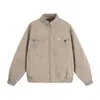 Ropa para Hombre Enbu Nueva Chaqueta de Cuero PU Otoño para Hombre, Tendencia de Moda Retro Americana, Abrigo Holgado Versátil Casual