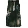 Estilo Europeo y Americano Y2K Pantalones Deportivos Holgados Rectos con Cordón Elástico Estampados Transfronterizos Pantalones Casuales Moda High Street