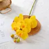 Orquídea Phalaenopsis de alta qualidade, haste única, 9 cabeças, 7 cabeças, flor artificial com simulação de película ao toque, decoração para casa e casamento, arranjo de flores