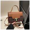 2023 Inverno retro moda plaid lock nova moda textura casual ombro mensageiro bolsa bolsa para mulheres