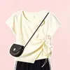 Camiseta de Manga Corta con Nuevo Diseño Verano 2026 para Niños Mayores, Top Elegante, Conjunto de Pantalones de Pierna Ancha con Adorno de Encaje Estilo Coreano