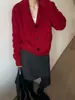 Cardigan de estilo 'old money' coreano para mujer, otoño 2026, cuello retorcido, 100% lana, abrigo suéter grueso de punto de cachemira para otoño e invierno