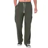 Otoño 2025 Pantalones Casuales Transfronterizos de Pana para Hombre Pantalones Casuales Transpirables de Pierna Ancha Multibolsillos Rectos