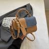 Bolso de mano con textura de costura de moda de este año 2024, bolso de mensajero de hombro de estilo occidental para viajeros de verano, bolso cuadrado pequeño de moda