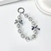 Cadena de Muñeca con Cuentas para Año Nuevo Lanyard para Teléfono Móvil Pulsera Galvanizada para Mujer Cadena Colgante de Muñeca de Alta Gama Tendencia