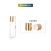 Frasco Roll-on 10ml Tampa Dourada Frasco Roll-on de Óleo Essencial Frasco de Vidro Transparente Frasco Recarregável para Perfume Embalagem de Frasco Cosmético