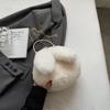 Bolso de peluche para mujer, otoño e invierno 2023, nuevo diseño de nicho, bolso bandolera con cadena, bolso redondo pequeño y peludo portátil para mujer