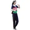 Traje deportivo de moda 2024, informal, a juego, con cuello medio abierto, jersey holgado de manga corta, ropa de dos piezas para mujer